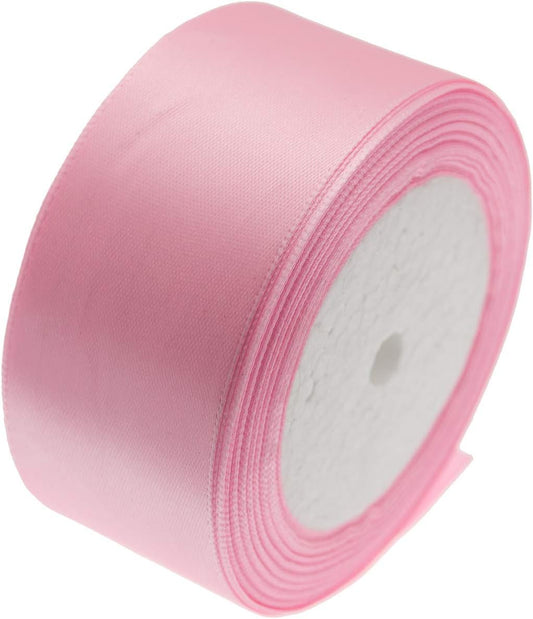 25 Yards 1-1/2 Inch Wide Satin Ribbon Perfect for Wedding,Handmade Bows and Gift Wrapping(Pink)