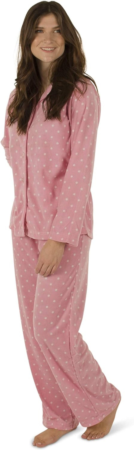 Women'S Warm and Cozy Plush Fleece Winter Pajama Set Teen and Girls