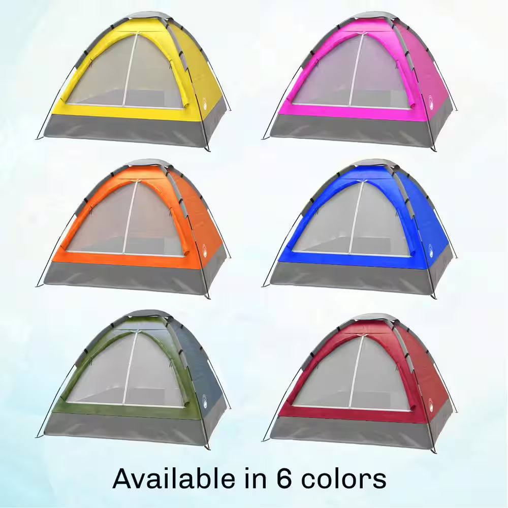 2-Person Pink Dome Tent with Carry Bag