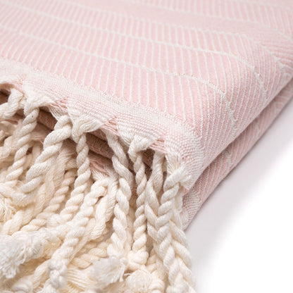 Handwoven Turkish Towel Graetchen | Powder Pink