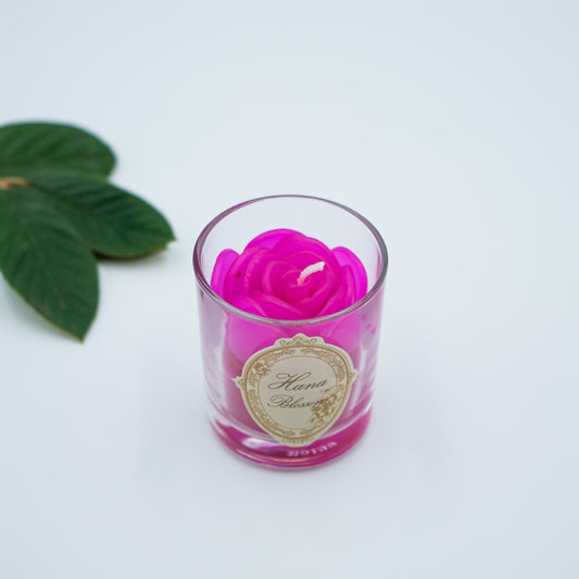 Small Votive Pink Rose Scented Candle