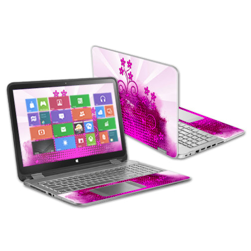 Mightyskins HPENVY15-Pink Growth 15.6 in. Skin Decal Wrap for HP Envy
