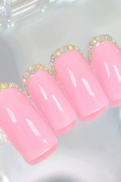 “Pink Sparkles” Press On Nails Set