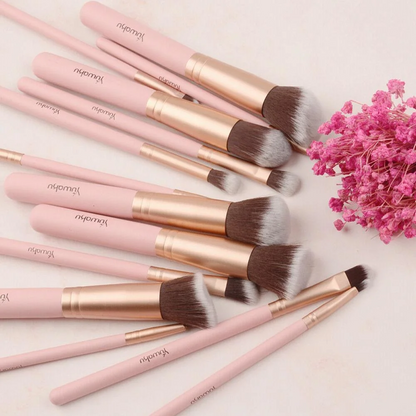 14pcs Pink Makeup Brush Kit